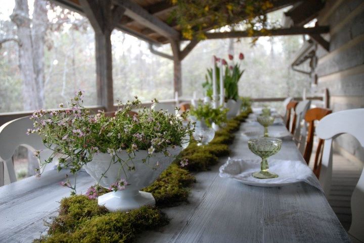 cenrio de mesa de primavera vintage econmico