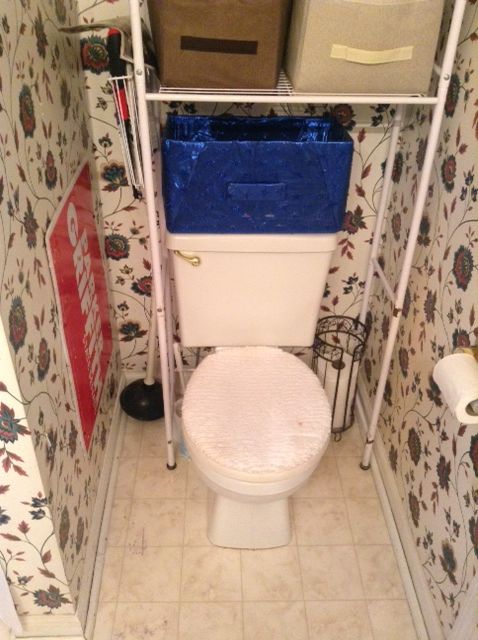 q ideas on what to do with toilet space and rack