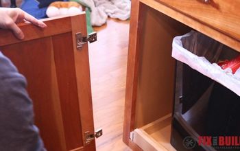 DIY Pull Out Kitchen Cabinet Trash Can Loop