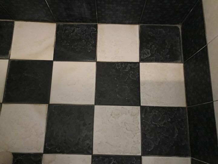 q need help on removing stains on bathroom tiles
