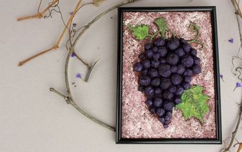  Decoração de parede com cacho de uvas de papel machê faça você mesmo 3D
