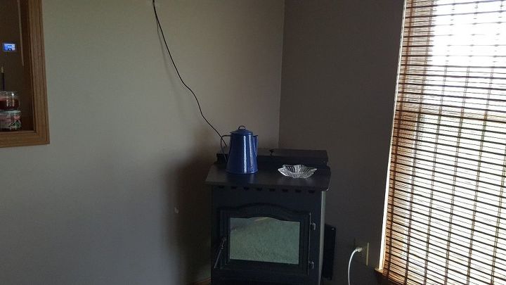 looking for corner mantle shelf ideas for above my pellet stove