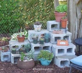 cement blocks raised garden bed