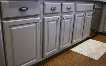 Tuxedo Kitchen + Spray Painted Cabinet Makeover