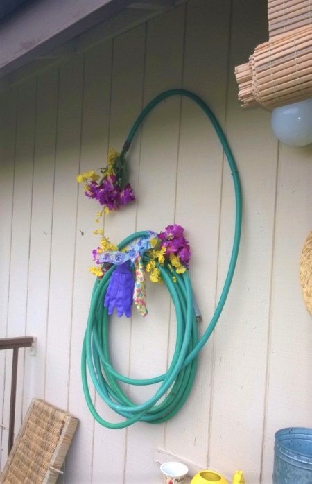 old hose art for your home decor