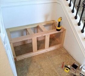 stairwell built in bench