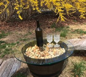 Wine cork patio table