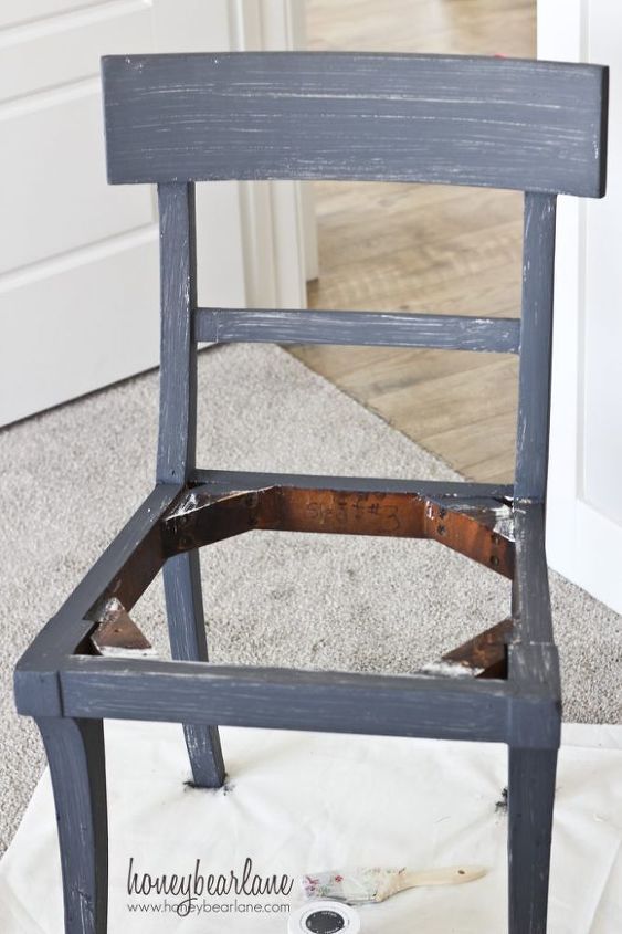 dark gray painted chair