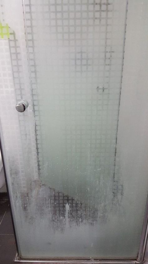 q how can i clean a glass shower door