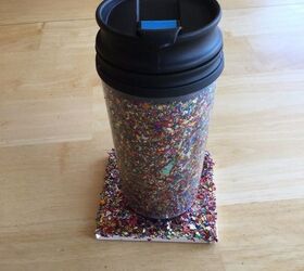 confetti travel mug coaster