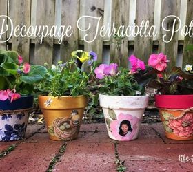 Decoupage Terracotta Pots