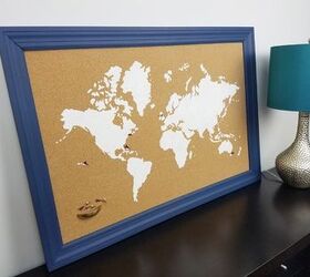 cmo pintar un tablero de corcho con el patrn del mapa del mundo
