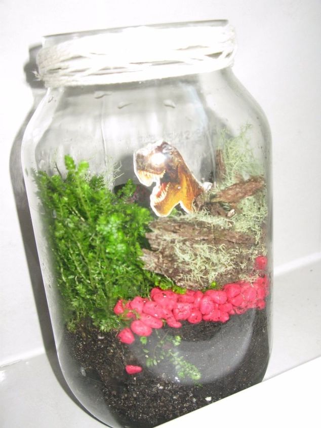 terrarium from old glass jars and vases