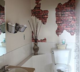 faux brick and plaster wall