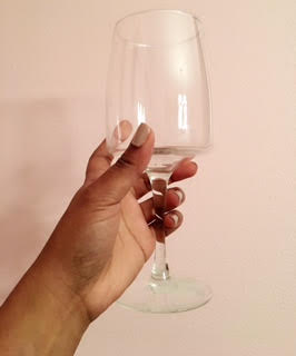 suporte de vela de vidro de vinho decorativo