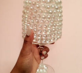 decorative wine glass candle holder