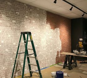 Create  Faux Brick Wall Using Inexpensive Paneling