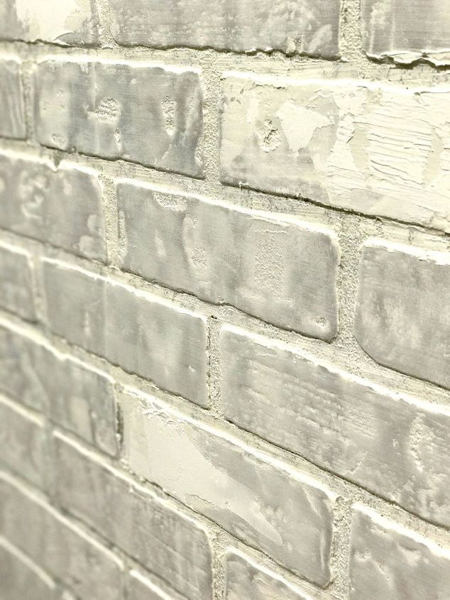 create faux brick wall using inexpensive paneling