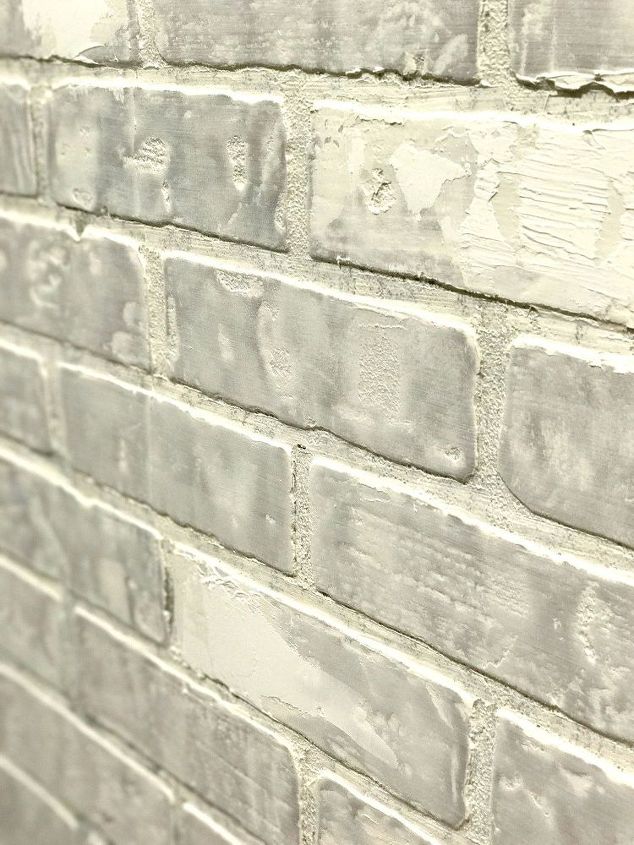 Create Faux Brick Wall Using Inexpensive Paneling Hometalk Faux Brick Wall Using Inexpensive