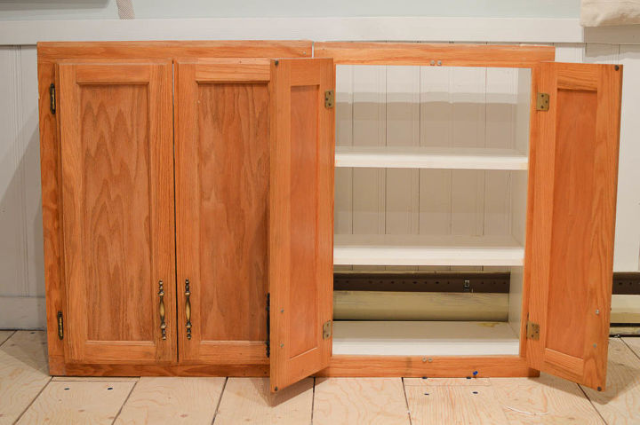 how to use tired kitchen cabinets in the playroom