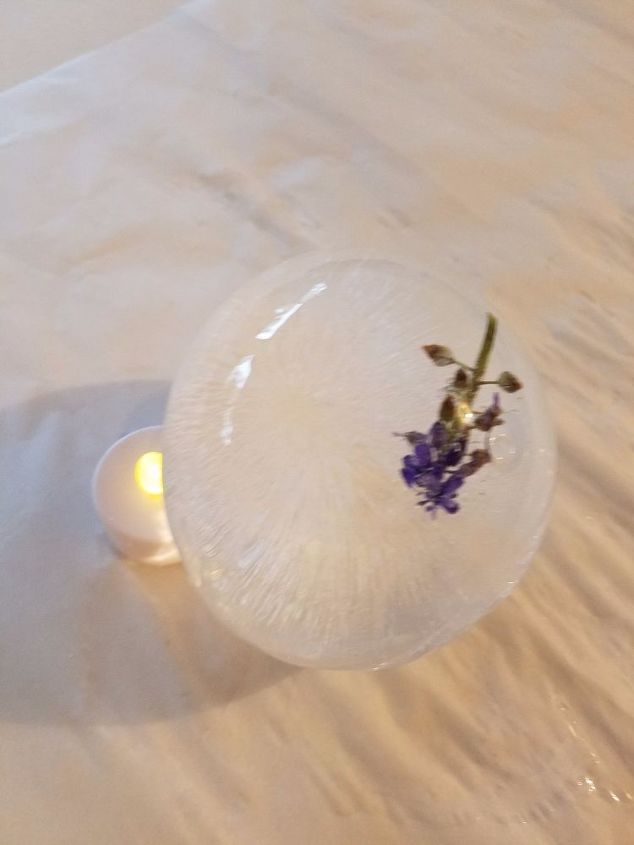 globos de agua florales congelados