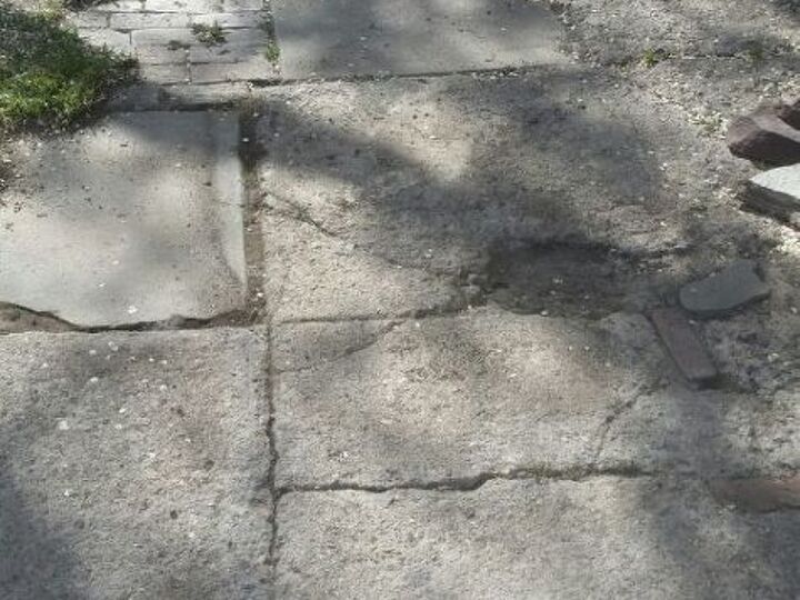 q suggestions for crumbled concrete walkway