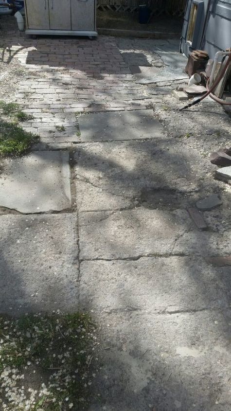 q suggestions for crumbled concrete walkway
