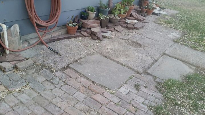q suggestions for crumbled concrete walkway