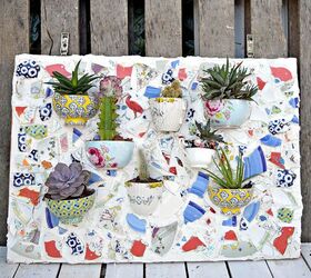 upcycle your old bowls and plates into a stunning wall planter