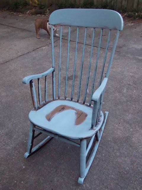 a mothers day rocking chair makeover, First Layer
