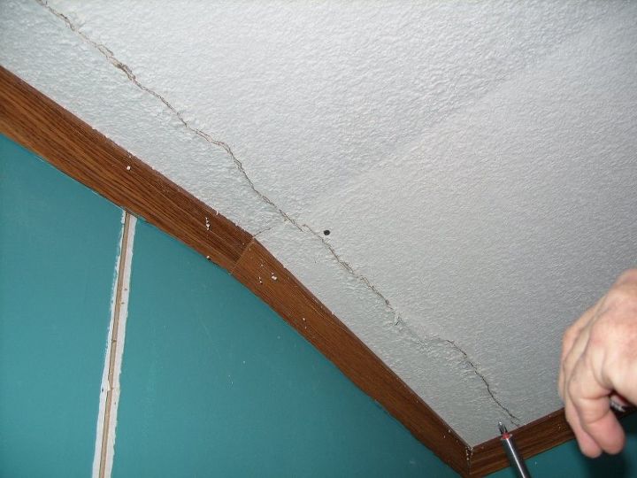 repairing a mobile home ceiling after having it moved