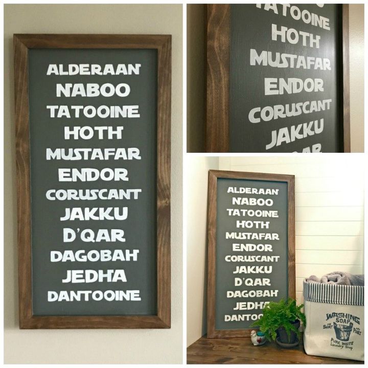 diy planets of star wars sign