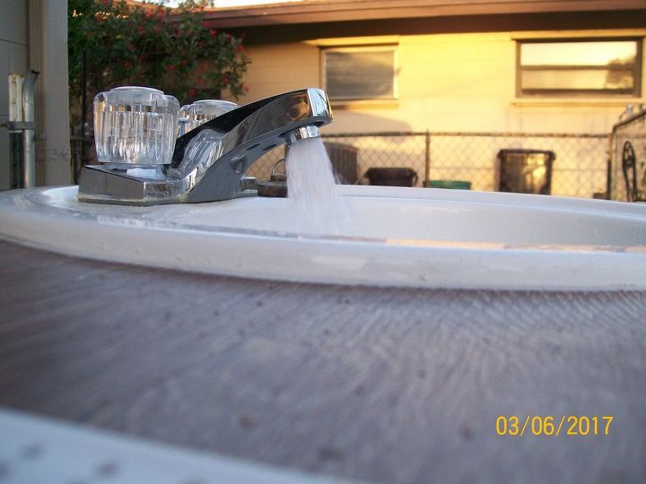 outdoor sink for washing garden veggies