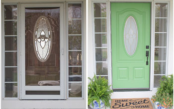 $15 Front Door Redo With Faux Etched Glass
