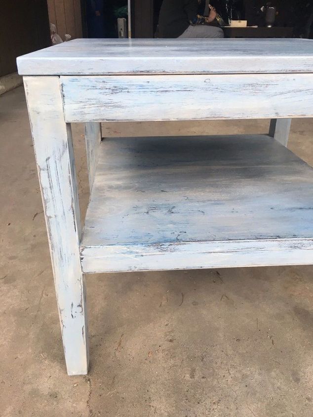 beachy weathered end table