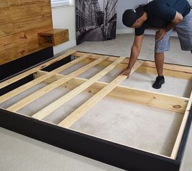 DIY Platform Bed With Floating Night Stands | Hometalk