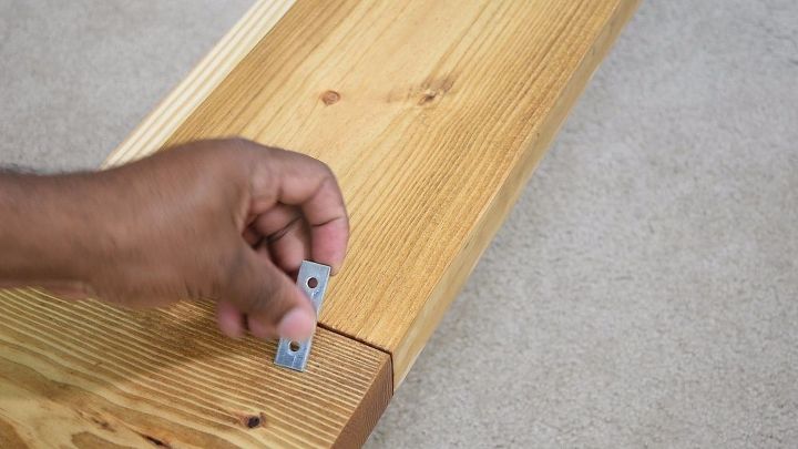 diy platform bed with floating night stands