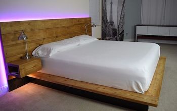 DIY Platform Bed With Floating Night Stands