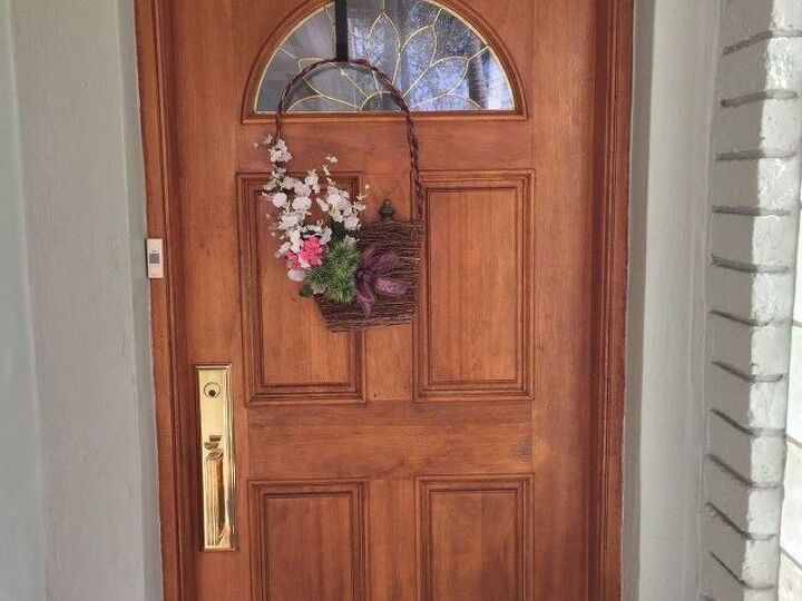 q ideas for repurposing mahogany front door