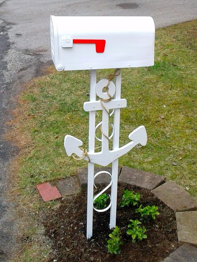 diy nautical beach inspired mailbox makeover