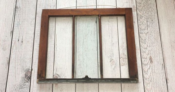 turn an old window into wall art