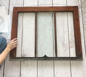 convierte una vieja ventana en arte de pared