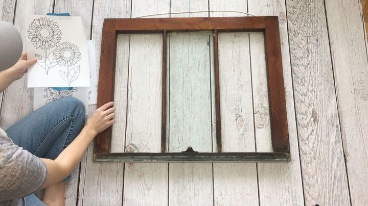 convierte una vieja ventana en arte de pared