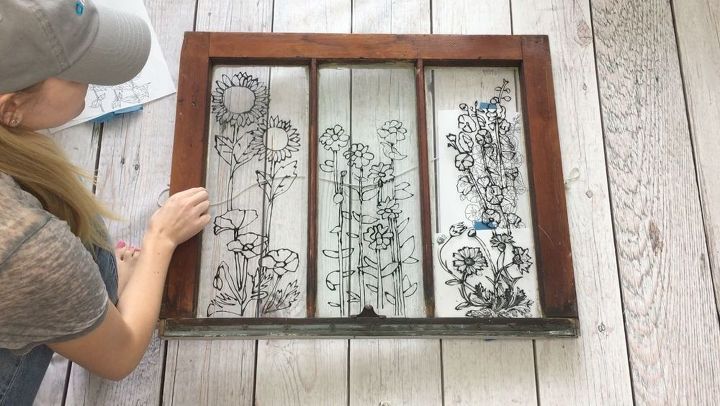 convierte una vieja ventana en arte de pared