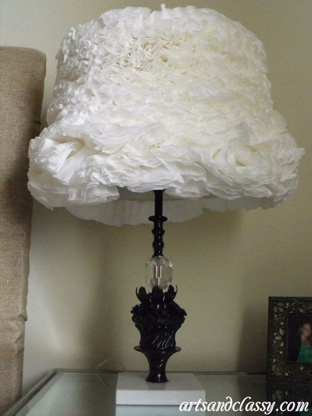 s makeover home decor with these 15 girly vintage ideas, Rejoice in Adding Drama to a Lamp