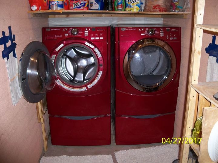 how can i protect my washer dryer doors from hitting the wall