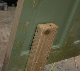 how to upcycle an old door into a headboard