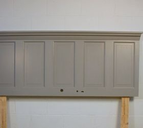 how to upcycle an old door into a headboard
