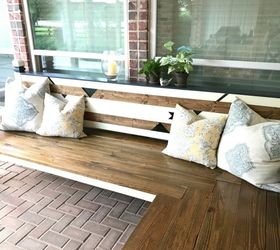 l shaped diy outdoor bench