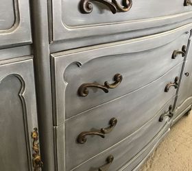 Charcoal Grey Buffet With Dry Brushing